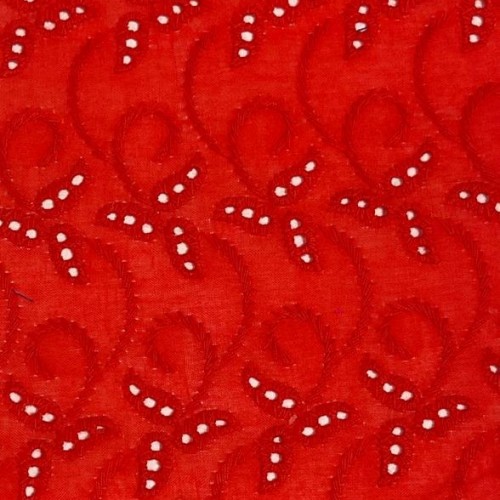 Tissu Broderie couleur 44684 rouge