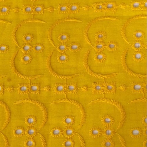 Tissu Broderie couleur 45277 jaune
