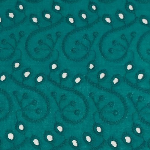 Tissu Broderie couleur 38 vert