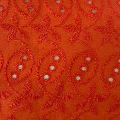 Tissu Broderie couleur 44678 orange
